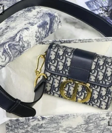 Dior 1:1 Mirror Replica Mini 30 Montaigne Box Oblique Jacquard Bag 17.5CM/6.9IN Christian Dior Replica 30 Montaigne