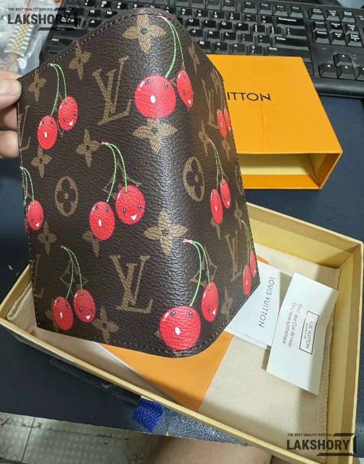 Louis Vuitton 1:1 Mirror Replica LV X TM Monogram Cerises Passport Cover 14CM/5.5IN Louis Vuitton Replica Wallets Louis Vuitton 1:1 Mirror Replica LV X TM Monogram Cerises Passport Cover 14CM/5.5IN Louis Vuitton Replica Wallets