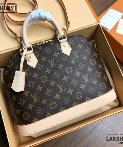 Louis Vuitton 1:1 Mirror Replica Ebene Monogram Alma PM Coated Canvas 32CM/12.6IN Louis Vuitton Replica Alma