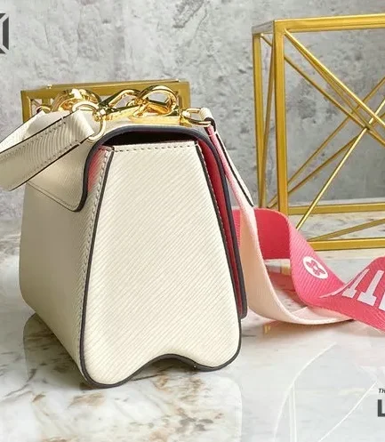 Louis Vuitton 1:1 Mirror Replica Twist PM Epi Grained Leather Quartz White/Pink 19CM/7.5IN Louis Vuitton Replica Twist