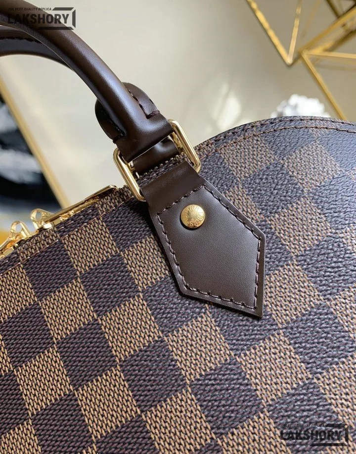 Louis Vuitton 1:1 Mirror Replica Alma PM Damier Ebene 32CM/12.6IN Louis Vuitton Replica Alma Louis Vuitton 1:1 Mirror Replica Alma PM Damier Ebene 32CM/12.6IN Louis Vuitton Replica Alma