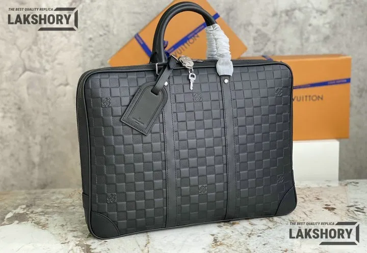 Louis Vuitton 1:1 Mirror Replica Damier Infini Porte-Documents Voyage GM Onyx 41CM/16.1IN Louis Vuitton Replica Business Bags Louis Vuitton 1:1 Mirror Replica Damier Infini Porte-Documents Voyage GM Onyx 41CM/16.1IN Louis Vuitton Replica Business Bags