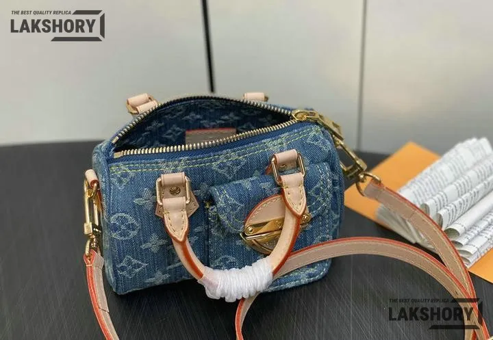 Louis Vuitton 1:1 Mirror Replica Nano Speedy Monogram Denim 16CM/6.3IN Louis Vuitton Replica Speedy Louis Vuitton 1:1 Mirror Replica Nano Speedy Monogram Denim 16CM/6.3IN Louis Vuitton Replica Speedy