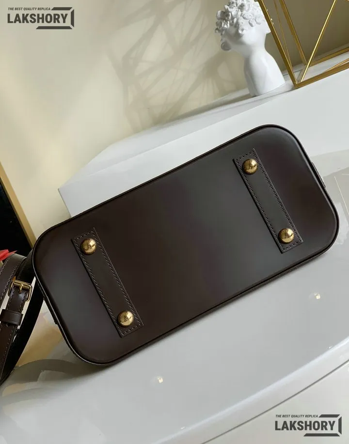 Louis Vuitton 1:1 Mirror Replica Alma PM Damier Ebene 32CM/12.6IN Louis Vuitton Replica Alma Louis Vuitton 1:1 Mirror Replica Alma PM Damier Ebene 32CM/12.6IN Louis Vuitton Replica Alma