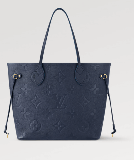 Louis Vuitton 1:1 Mirror Replica Empreinte Monogram Giant Neverfull MM Navy 32CM/12.6IN Louis Vuitton Replica Neverfull