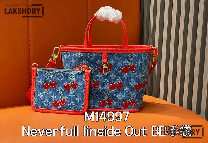 Louis Vuitton 1:1 Mirror Replica LV x TM Neverfull Inside Out BB Monogram Denim 26.5CM/10.4IN Louis Vuitton Replica Neverfull Louis Vuitton 1:1 Mirror Replica LV x TM Neverfull Inside Out BB Monogram Denim 26.5CM/10.4IN Louis Vuitton Replica Neverfull