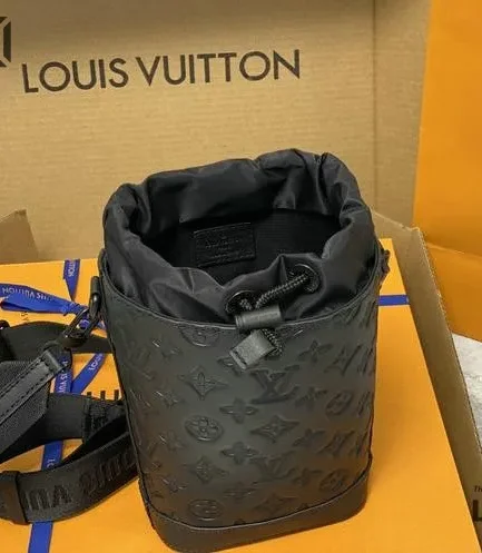 Louis Vuitton 1:1 Mirror Replica Black Monogram Shadow Noe Sling Bag 21CM/8.3IN Louis Vuitton Replica Neo