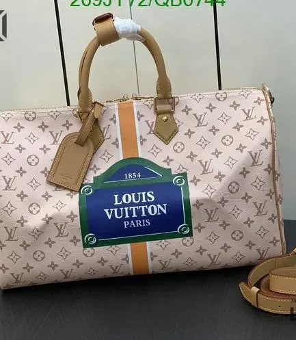 Louis Vuitton 1:1 Mirror Replica Keepall Bandouliere Bag 45 Beige 45CM/17.7IN Louis Vuitton Replica Keepall