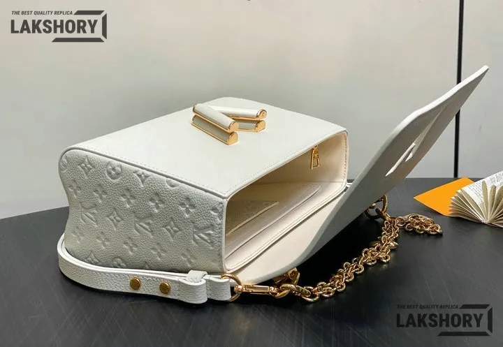 Louis Vuitton 1:1 Mirror Replica Twist MM Slim Puffygram Taurillon Leather 23CM/9.1IN Louis Vuitton Replica Twist Louis Vuitton 1:1 Mirror Replica Twist MM Slim Puffygram Taurillon Leather 23CM/9.1IN Louis Vuitton Replica Twist