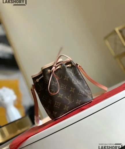 Louis Vuitton 1:1 Mirror Replica Nano Noé Bag Monogram Canvas 16CM/6.3IN Louis Vuitton Replica Neo