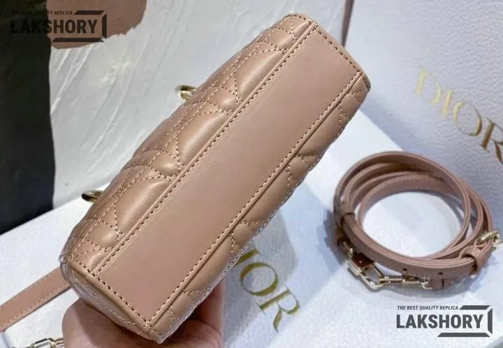 Dior 1:1 Mirror Replica Lambskin Lady D-Joy Micro Cannage 16CM/6.3IN Christian Dior Replica Lady Dior 1:1 Mirror Replica Lambskin Lady D-Joy Micro Cannage 16CM/6.3IN Christian Dior Replica Lady