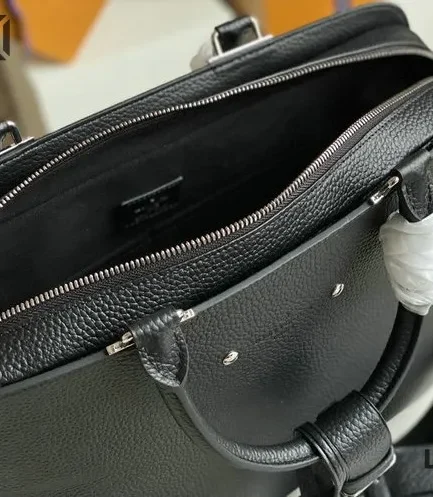 Louis Vuitton 1:1 Mirror Replica Black Taurillon Leather Armand Briefcase Bag 37CM/14.6IN Louis Vuitton Replica Business Bags