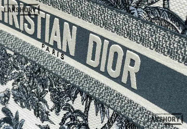Dior 1:1 Mirror Replica Dioriviera Book Tote Toile de Jouy Palms White & Blue Christian Dior Replica Book Totes Dior 1:1 Mirror Replica Dioriviera Book Tote Toile de Jouy Palms White & Blue Christian Dior Replica Book Totes