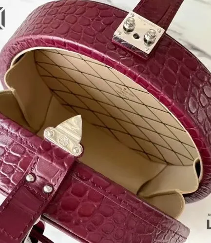 Louis Vuitton 1:1 Mirror Replica Alligator Leather Petite Boite Chapeau bag 17.5CM/6.9IN Louis Vuitton Replica Boite Chapeau