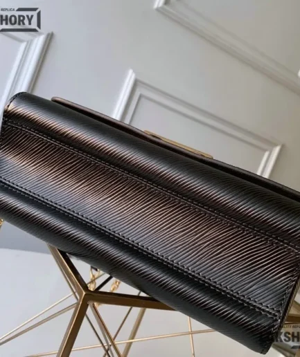 Louis Vuitton 1:1 Mirror Replica Epi Jungle Twist Shoulder Bag MM Black Coquelicot 23CM/9.1IN Louis Vuitton Replica Twist