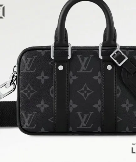 Louis Vuitton 1:1 Mirror Replica Nano Porte Documents Voyage Monogram Eclipse 20CM/7.9IN Louis Vuitton Replica Business Bags