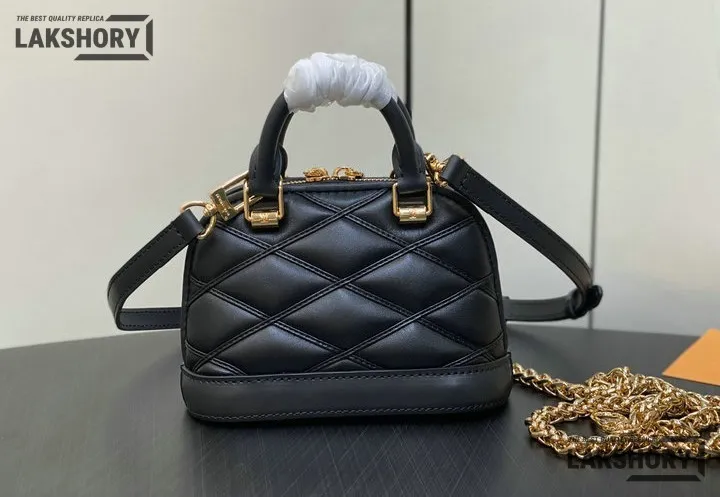 Louis Vuitton 1:1 Mirror Replica Nano Alma Malletage Black 18CM/7.1IN Louis Vuitton Replica Alma Louis Vuitton 1:1 Mirror Replica Nano Alma Malletage Black 18CM/7.1IN Louis Vuitton Replica Alma