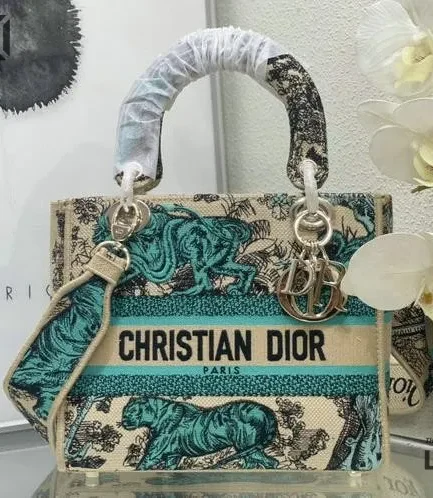 Dior 1:1 Mirror Replica Lady D-Lite Medium 2way Bag 24CM/9.4IN Christian Dior Replica Lady