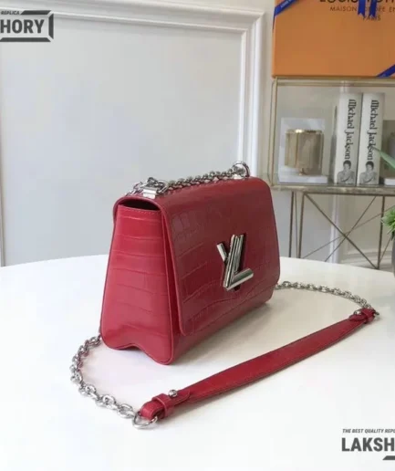 Louis Vuitton 1:1 Mirror Replica Crocodile Twist PM Shoulder Bag 23CM/9.1IN Louis Vuitton Replica Twist