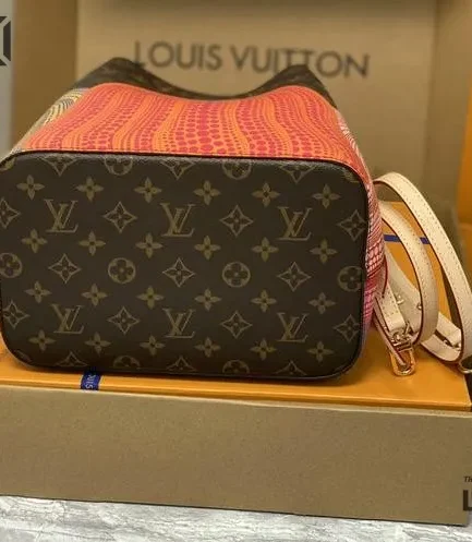 Louis Vuitton 1:1 Mirror Replica LV X YK Kusama Pumpkin Neonoe MM 27CM/10.6IN Louis Vuitton Replica Neo