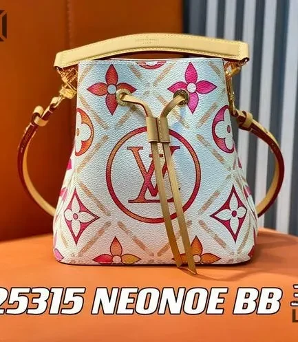 Louis Vuitton 1:1 Mirror Replica Neonoe BB Coral Monogram Canvas 20CM/7.9IN Louis Vuitton Replica Neo