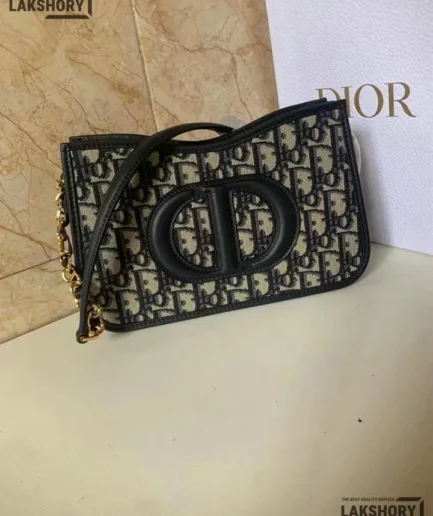 Dior Mini Blue CD Signature Oblique Jacquard Bag 25CM/9.8IN Christian Dior Other Styles