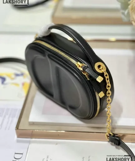 Dior 1:1 Mirror Replica Calfskin Oval CD Signature Camera Crossbody Bag Christian Dior Other Styles