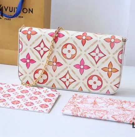 Louis Vuitton 1:1 Mirror Replica Felicie Pochette Monogram Canvas Multicolour 21CM/8.3IN Louis Vuitton Replica Pochette Accessories