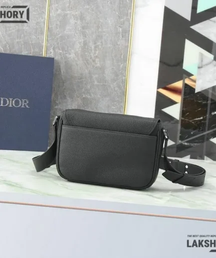 Dior 1:1 Mirror Replica Saddle Messenger Black Shoulder Bag 23CM/9.1IN Christian Dior Replica Saddles