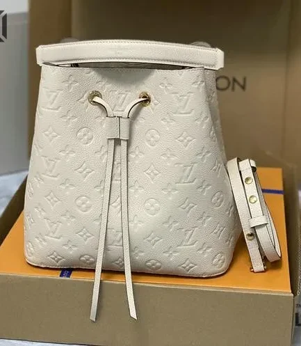 Louis Vuitton 1:1 Mirror Replica Nono MM Monogram Empreinte Crème Beige 26CM/10.2IN Louis Vuitton Replica Neo