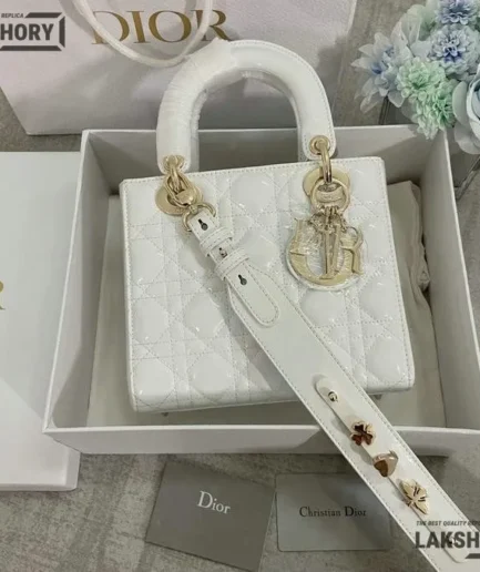 Dior 1:1 Mirror Replica Small Calfskin Cannage Lady Dior 20CM/7.9IN Christian Dior Replica Lady