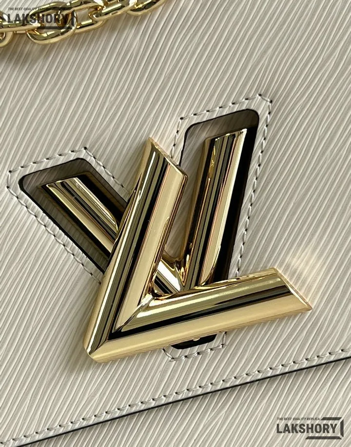 Louis Vuitton 1:1 Mirror Replica Twist MM Epi Leather Quartz White 23CM/9.1IN Louis Vuitton Replica Twist Louis Vuitton 1:1 Mirror Replica Twist MM Epi Leather Quartz White 23CM/9.1IN Louis Vuitton Replica Twist