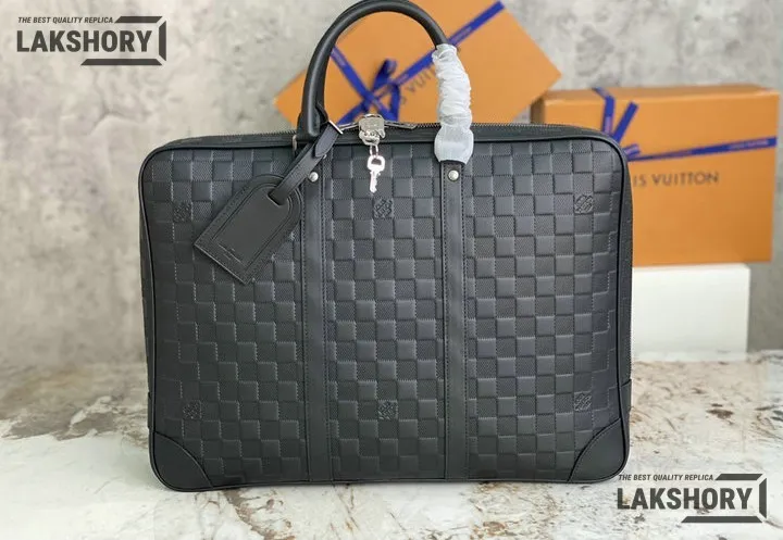 Louis Vuitton 1:1 Mirror Replica Damier Infini Porte-Documents Voyage GM Onyx 41CM/16.1IN Louis Vuitton Replica Business Bags Louis Vuitton 1:1 Mirror Replica Damier Infini Porte-Documents Voyage GM Onyx 41CM/16.1IN Louis Vuitton Replica Business Bags