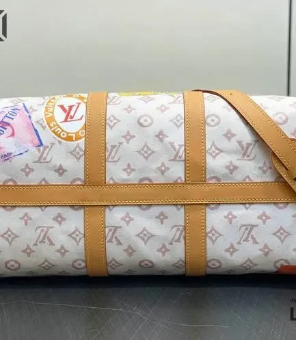 Louis Vuitton 1:1 Mirror Replica Keepall Bandoulire 45 Canvas Monogram Dune 45CM/17.7IN Louis Vuitton Replica Keepall