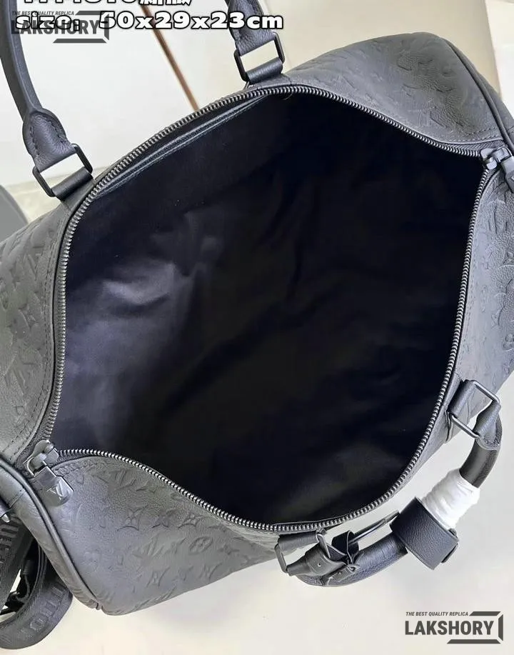 Louis Vuitton 1:1 Mirror Replica Keepall Bandoulire 50 Monogram Shadow Leather 50CM/19.7IN Louis Vuitton Replica Keepall Louis Vuitton 1:1 Mirror Replica Keepall Bandoulire 50 Monogram Shadow Leather 50CM/19.7IN Louis Vuitton Replica Keepall