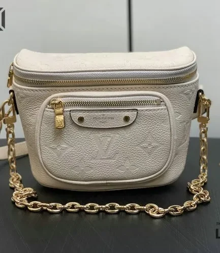 Louis Vuitton 1:1 Mirror Replica Mini Bumbag Monogram Empreinte Leather 17CM/6.7IN Louis Vuitton Replica Bumbag