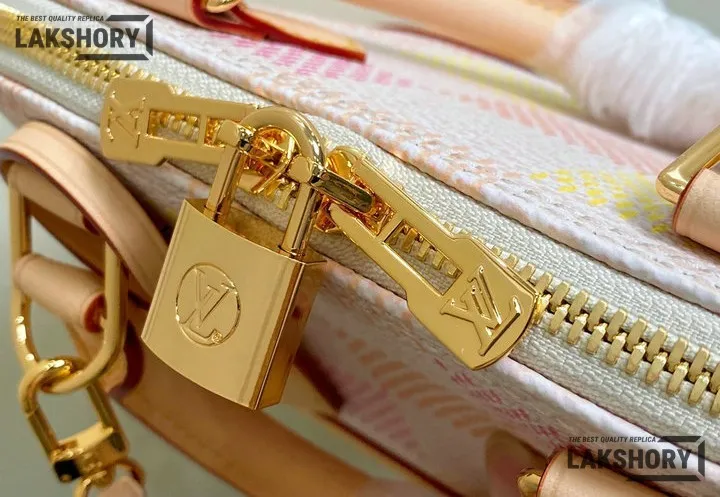 Louis Vuitton 1:1 Mirror Replica Damierlicious Alma BB Rose Peach 23.5CM/9.3IN Louis Vuitton Replica Alma Louis Vuitton 1:1 Mirror Replica Damierlicious Alma BB Rose Peach 23.5CM/9.3IN Louis Vuitton Replica Alma