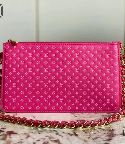 Louis Vuitton 1:1 Mirror Replica Calfskin Nanogram Embossed Lexington Pouch  21.5CM/8.5IN Louis Vuitton Replica Pochette Accessories