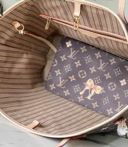 Louis Vuitton 1:1 Mirror Replica Cat MM Neverfull Tote Bag 32CM/12.6IN Louis Vuitton Replica Neverfull