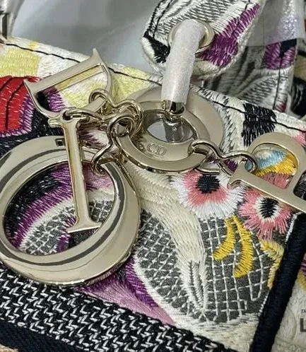 Dior 1:1 Mirror Replica Constellation Lady D-Lite Latte Multicolor 24CM/9.4IN Christian Dior Replica Lady