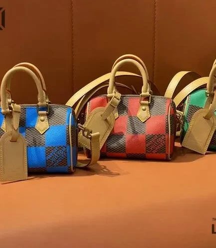 Louis Vuitton 1:1 Mirror Replica Speedy Bandouliere 18 Damier Pop 18CM/7.1IN Louis Vuitton Replica Speedy