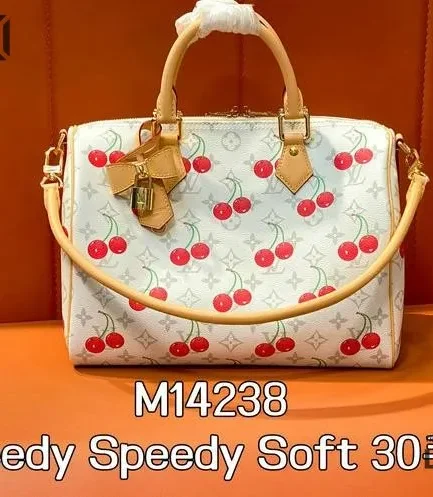 Louis Vuitton 1:1 Mirror Replica LV X TM Speedy Soft Bandouliere 30 Monogram Cerises 30CM/11.8IN Louis Vuitton Replica Speedy