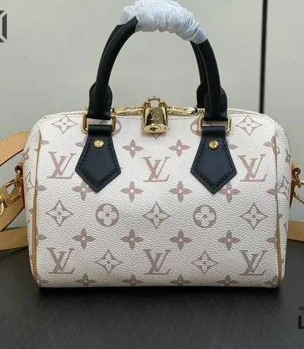 Louis Vuitton 1:1 Mirror Replica Speedy Bandouliere 20 Dune Canvas 20.5CM/8.1IN Louis Vuitton Replica Speedy