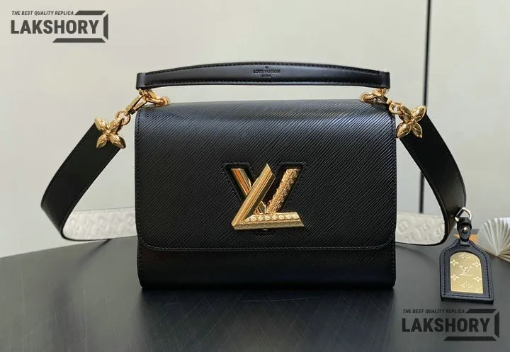 Louis Vuitton 1:1 Mirror Replica Twist MM Epi Grained Leather 23CM/9.1IN Louis Vuitton Replica Twist Louis Vuitton 1:1 Mirror Replica Twist MM Epi Grained Leather 23CM/9.1IN Louis Vuitton Replica Twist