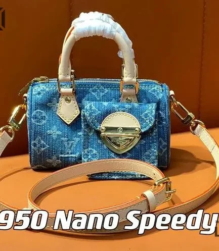 Louis Vuitton 1:1 Mirror Replica Nano Speedy Monogram Denim 16CM/6.3IN Louis Vuitton Replica Speedy