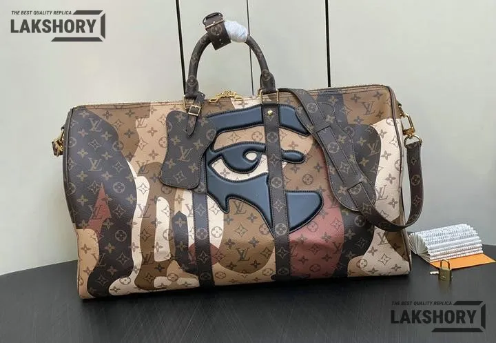 Louis Vuitton 1:1 Mirror Replica Monogram Keepall Bandouliere 55 Multicolor 55CM/21.7IN Louis Vuitton Replica Keepall Louis Vuitton 1:1 Mirror Replica Monogram Keepall Bandouliere 55 Multicolor 55CM/21.7IN Louis Vuitton Replica Keepall