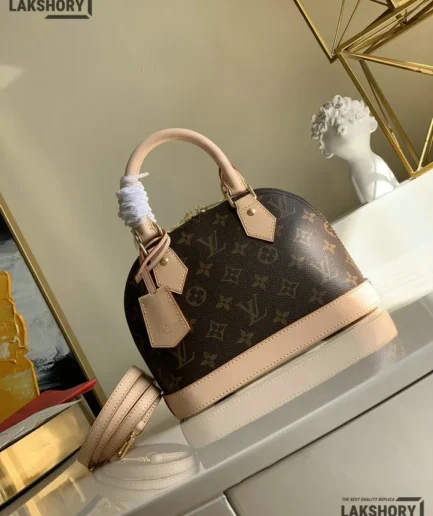Louis Vuitton 1:1 Mirror Replica LV Alma BB Brown 23.5CM/9.3IN Louis Vuitton Replica Alma
