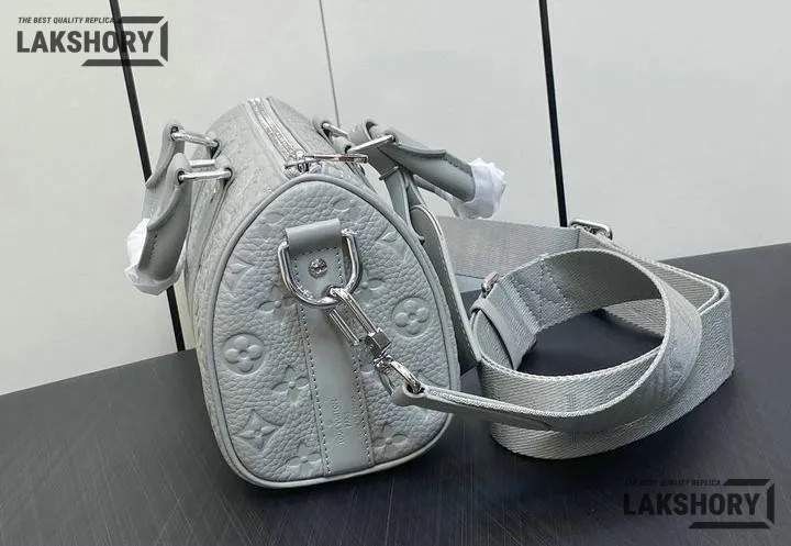 Louis Vuitton 1:1 Mirror Replica Keepall Bandouliere 25 Mineral Gray 25CM/9.8IN Louis Vuitton Replica Keepall Louis Vuitton 1:1 Mirror Replica Keepall Bandouliere 25 Mineral Gray 25CM/9.8IN Louis Vuitton Replica Keepall