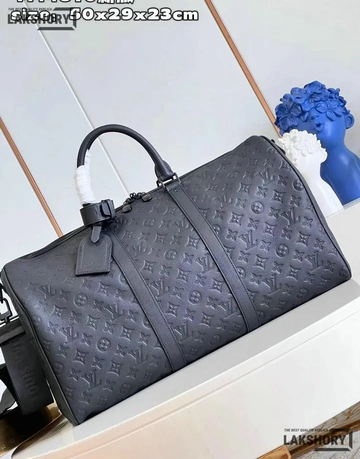 Louis Vuitton 1:1 Mirror Replica Keepall Bandoulire 50 Monogram Shadow Leather 50CM/19.7IN Louis Vuitton Replica Keepall Louis Vuitton 1:1 Mirror Replica Keepall Bandoulire 50 Monogram Shadow Leather 50CM/19.7IN Louis Vuitton Replica Keepall