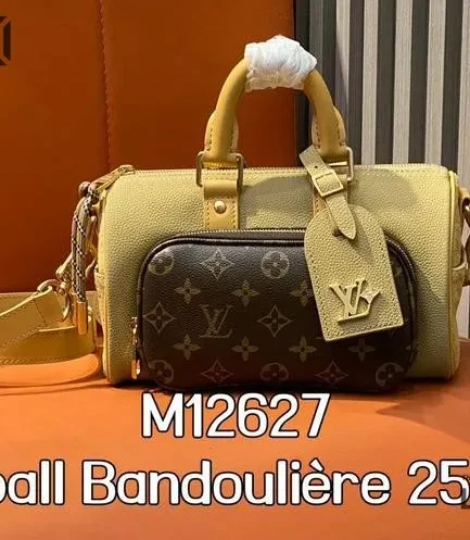 Louis Vuitton 1:1 Mirror Replica Beige Keepall Bandoulire 25 Leather 25CM/9.8IN Louis Vuitton Replica Speedy